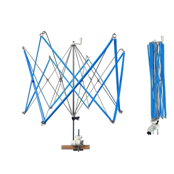 FEHNAG  Yarn Swift Umbrella for Crocheting, Foldable Skein Holder with Adjustable Height and Diameter for Knitting and Yarn Winding