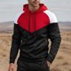 thumbnail image 1 of Dolkfu Sudadera con capucha de color mezclado para hombre, sudadera con capucha para correr, sudadera de manga larga con cordón para hombre XL, 1 of 5