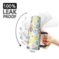 thumbnail image 3 of 40oz Pioneer Flower Floral Print Pattern Insulated Tumbler with Handle, BPA-Free Leak Proof Lid and Straws, Double Wall Vacuum, Hot 12h/Cold 34h, 3 of 6