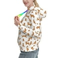 thumbnail image 2 of Lsque Labrador Retriever Dog Pattern Casual Women's Hoodie,Hooded Sweatshirt with Kangaroo Pocket,Pullover Hoodie with Eye-catching Drawstrings-Small, 2 of 7
