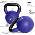 thumbnail image 3 of Yes4All Neoprene Coated & Kettlebell Sets - Hand Weights for Home Gym & Dumbbell Weight Set Training - Dark Purple - 60 lbs, 3 of 5