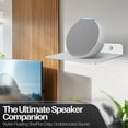 thumbnail image 2 of Speaker Shelf Wall Mount - Acrylic Small Floating Shelf Stand for Rear Wireless Speaker, Smart Phones, Wi-Fi Router, Security Cameras, Mini Action Figures Decor Display, 9 Inch (2 Pack, White), 2 of 10