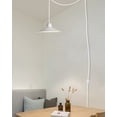 thumbnail image 6 of Kiven Pendant Light with Motion Sensor and 14.7ft Dimmer Switch Cord, Plug-in Pendant Light, Dimmable Macaron Shade for Room, Living Room, Bulb Not Included-1Pack, 6 of 8