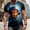 thumbnail image 5 of adaychics Christian T Shirts for Men Cross Short Sleeve Crewneck Christian Graphic Tees Regular Fit Summer Tops for Streetwear, 5 of 6