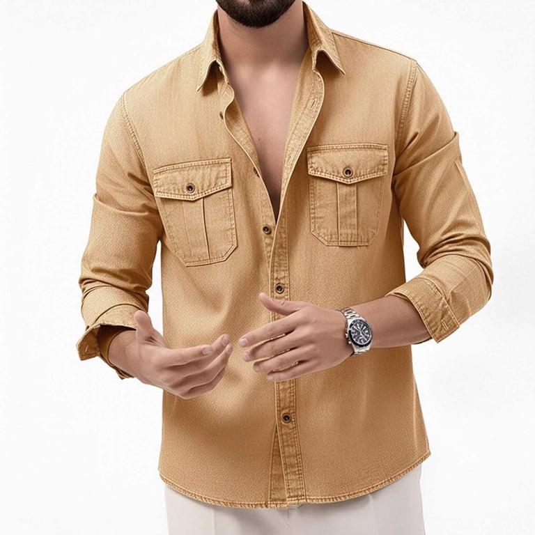 travel dress shirts Mens Short Sleeve Casual Button Down Shirts 4-Way Stretch Travel Dress PJ Paul Jones