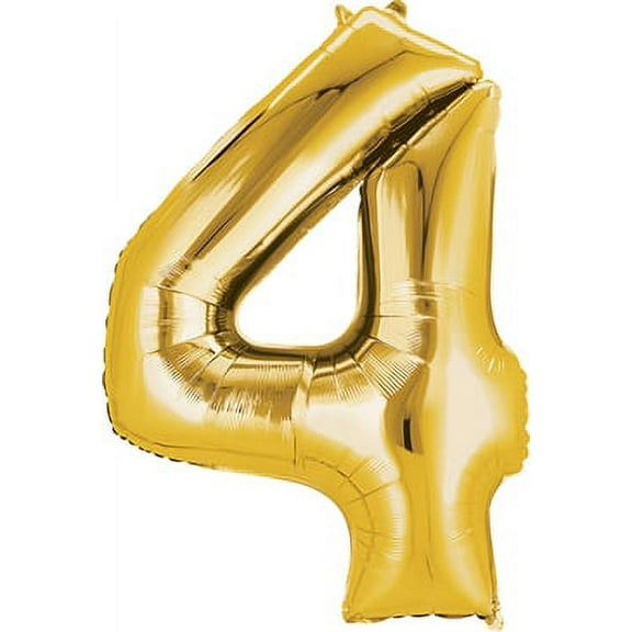 34" Gold Numeral Balloon - 4
