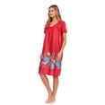thumbnail image 2 of Lati Fashion Women Nightgown Sleepwear Female Sleep Dress Nightshirt Red XL, 2 of 4