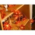 thumbnail image 3 of JamBer Fall Maple Leaf Garland 20 LED Maple Leaves Fairy Lights 8.2 Feet Fall Garland Lights Waterproof Maple Leaf String Lights 3AA Battery Powered Lighted Garland for Party Thanksgiving De, 3 of 3