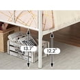 thumbnail image 3 of Twin Size Sturdy Modern Stylish Iron Bed Frame with Headboard and Footboard Metal Platform Bed - Simple Assembly, No Box Spring Needed, Under Bed Storage White, 3 of 7