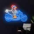 thumbnail image 3 of Handmadetneonsign Rooster Motorbike Neon Sign, Rooster Biker Led Sign, Chicken Motorcycle Led Light, 3 of 5