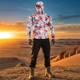 thumbnail image 4 of 4th of July Patriotic Fishing Hoodie with Integrated Face Mask, UPF 50+ UV Sunscreen Long Sleeve Rash Guard for Outdoor Hiking and Running, 4 of 6