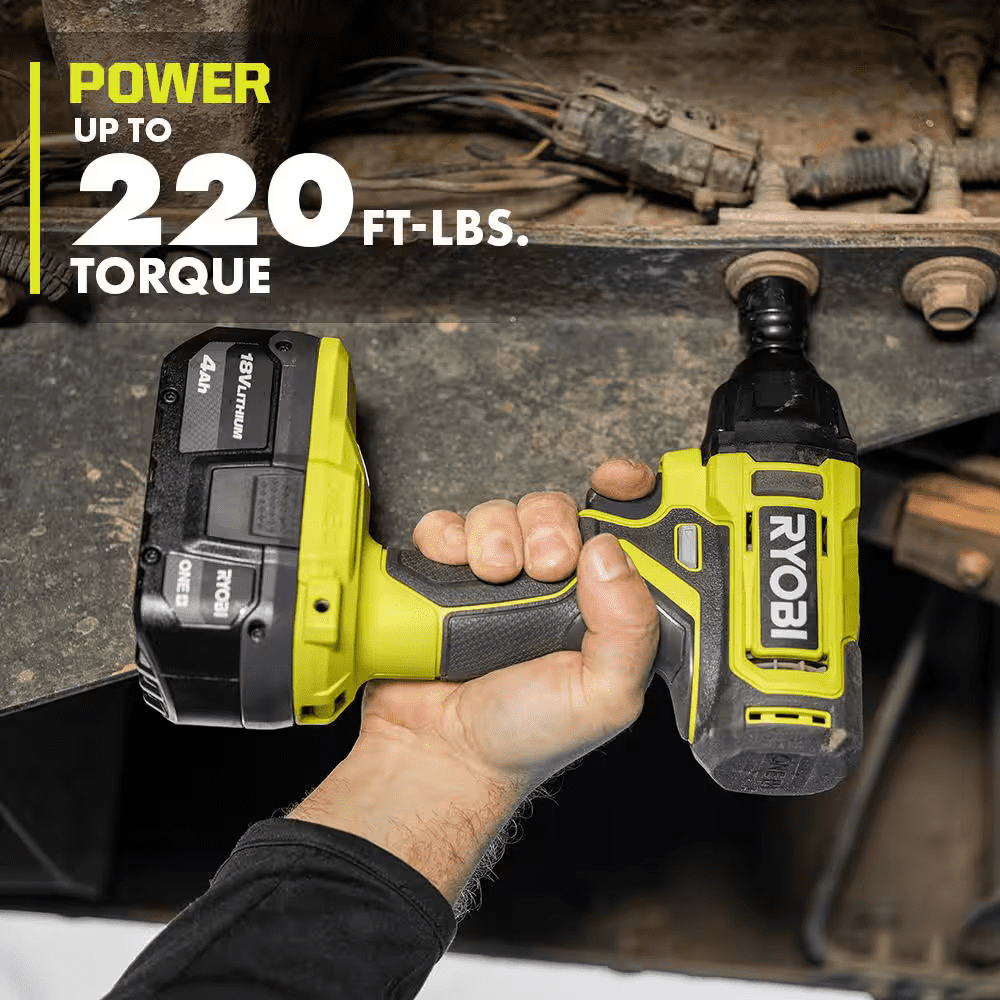 Ryobi 18V Cordless 3/8 Inch Impact Wrench (PCL250B, tool only)