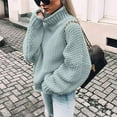 thumbnail image 2 of Women‘s Oversized Long Turtleneck Tunic Long Batwing Sleeve Pullover Knit Sweater, 2 of 6
