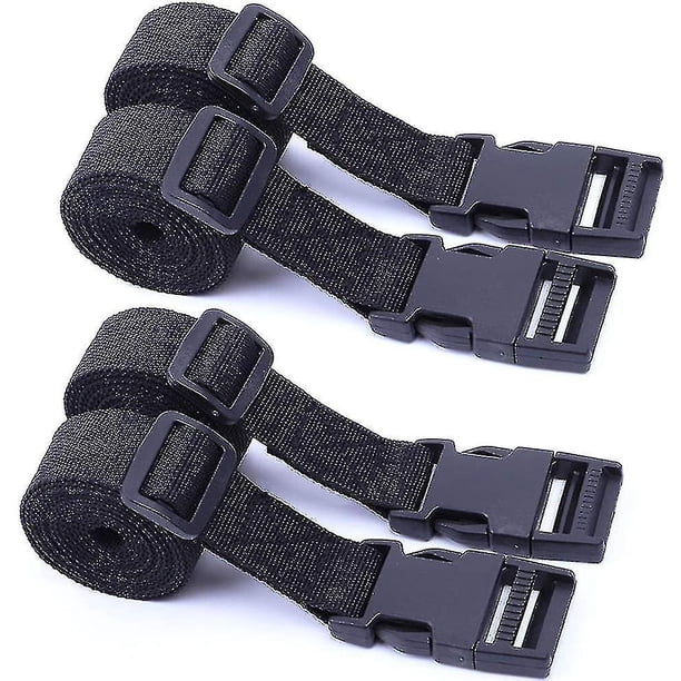 Webbing Strap 25mm Nylon Heavy Duty Straps Webbing Straps With Buckles Luggage Straps Utility Strapblack4pcs