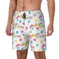 thumbnail image 2 of Uemuo Happy Easter Pattern Mens Swim Trunks Quick Dry Board Shorts with Mesh Lining, Stretch Beach Shorts Quick Dry No-Chafing Board Shorts-X-Large, 2 of 9