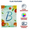 thumbnail image 5 of America Forever Summer Floral Monogram House Flag Letter B 28 x 40 inches Cosmos Yellow Red White Spring Flower Double Sided Vertical Outdoor Yard Lawn Decorative Seasonal Summertime House Flag, 5 of 5
