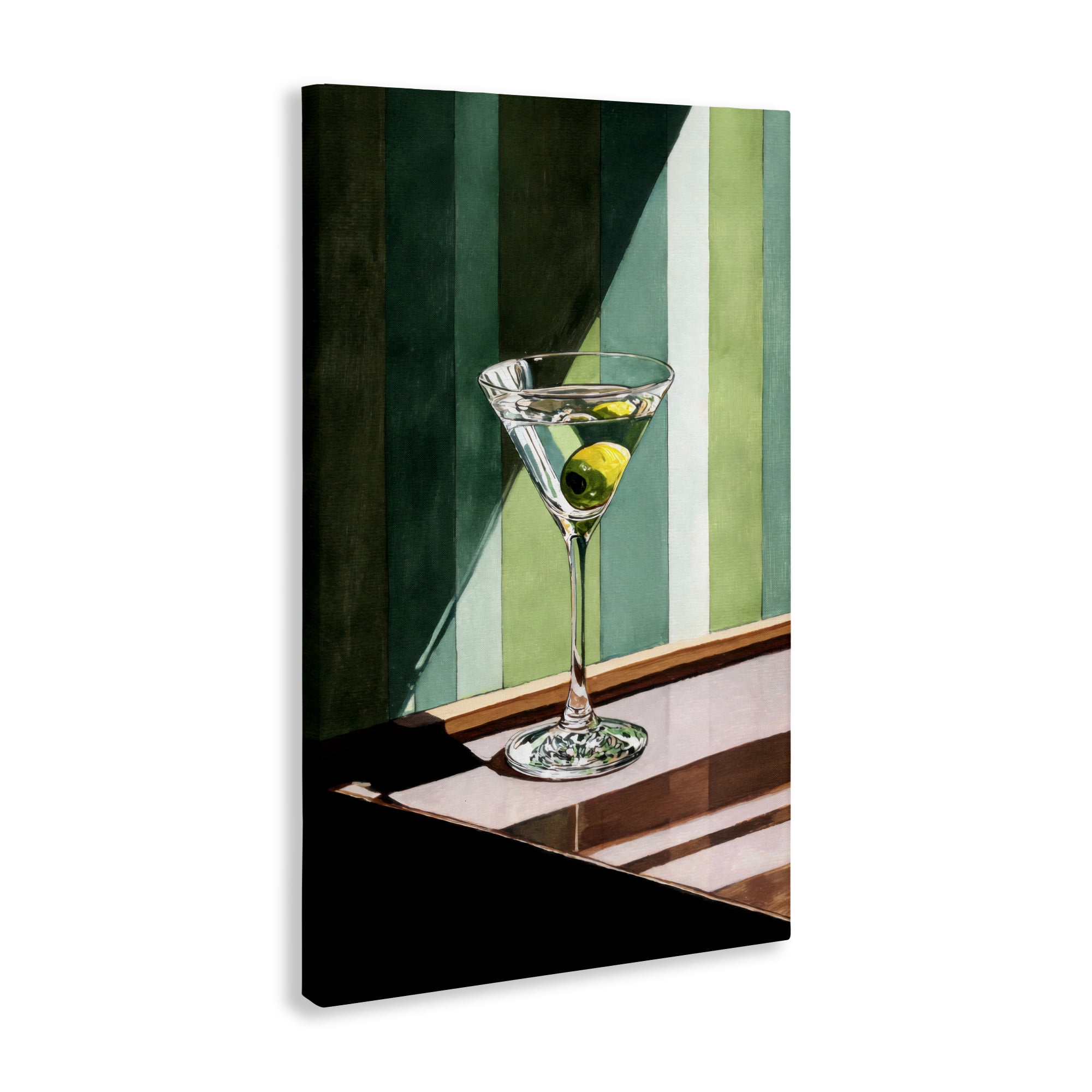 Stupell Industries Olive Martini in Sun Beam Canvas Wall Art, design by Petal Prints Design