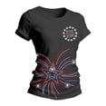 thumbnail image 4 of ibiyuan Usa 250th Anniversary Shirt Womens T Shirts Graphic Crew Neck 250 Anniversary Usa Short Sleeve Clothes Independence Day Funny Shirts Cute Tops for Women, 4 of 4