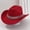 F-133Red, variant on ZHOGXU Cowboy Hat For Women With Rhinestone Design Wide Brim Stylish Comfortable Caps For Country Dance Party Beige One Size