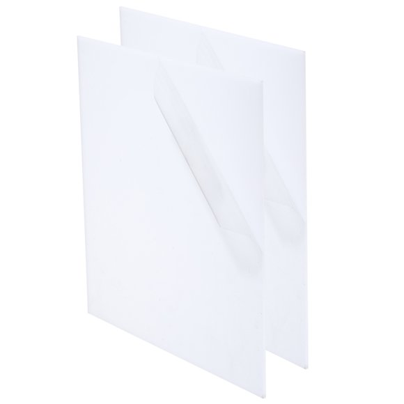 Unique Bargains White Acrylic Sheet, 2pcs 10' x 10' Square Panel Mirror Face 1/8 Inch Thick Glass Board