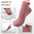 thumbnail image 3 of Holzlrgus 10 Pairs Women Ruffle Aesthetic Socks Ankle Frilly Socks Cuff Socks Knit Solid Color Lace Ruffle Cute Socks for Women (Multicolors,Ruffle Border), 3 of 7
