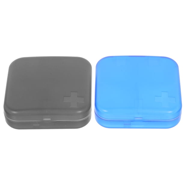 GOOHOCHY Estuche portátil para medicamentos de 2 piezas con múltiples rejillas y sellado, accesorio organizador de medicamentos.