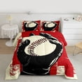 thumbnail image 2 of Homewish Baseball Gamer 3-Piece Full Size Comforter Sets for Female Men Teens,Retro Vintage Bedding Comforter Set,Sport Theme Lightweight Bedding Sets,Ultra Soft Home Decor,Reversible, 2 of 8