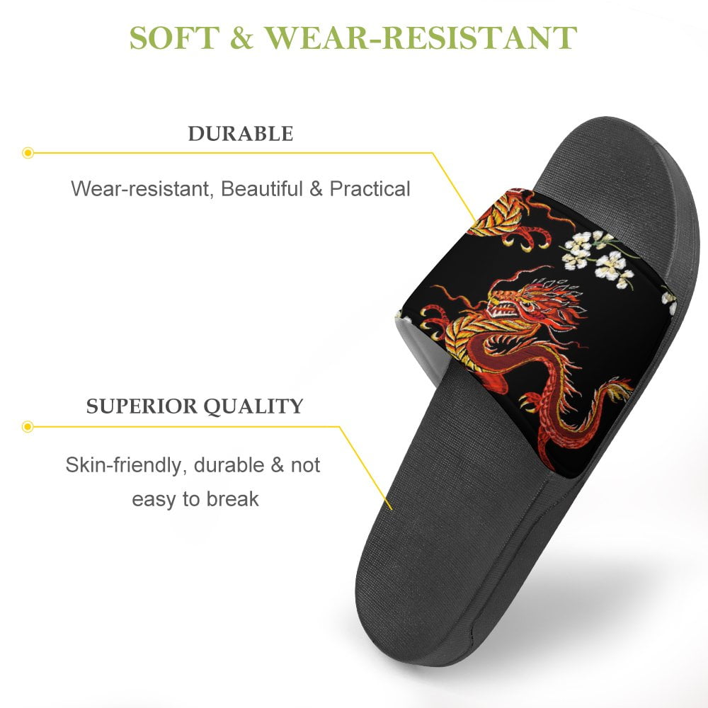 GZHJMY Stylish Slides for Women Men, Chinese Dragon Soft GZHJMY Stylish Slides for Women Men, Chinese Dragon Soft