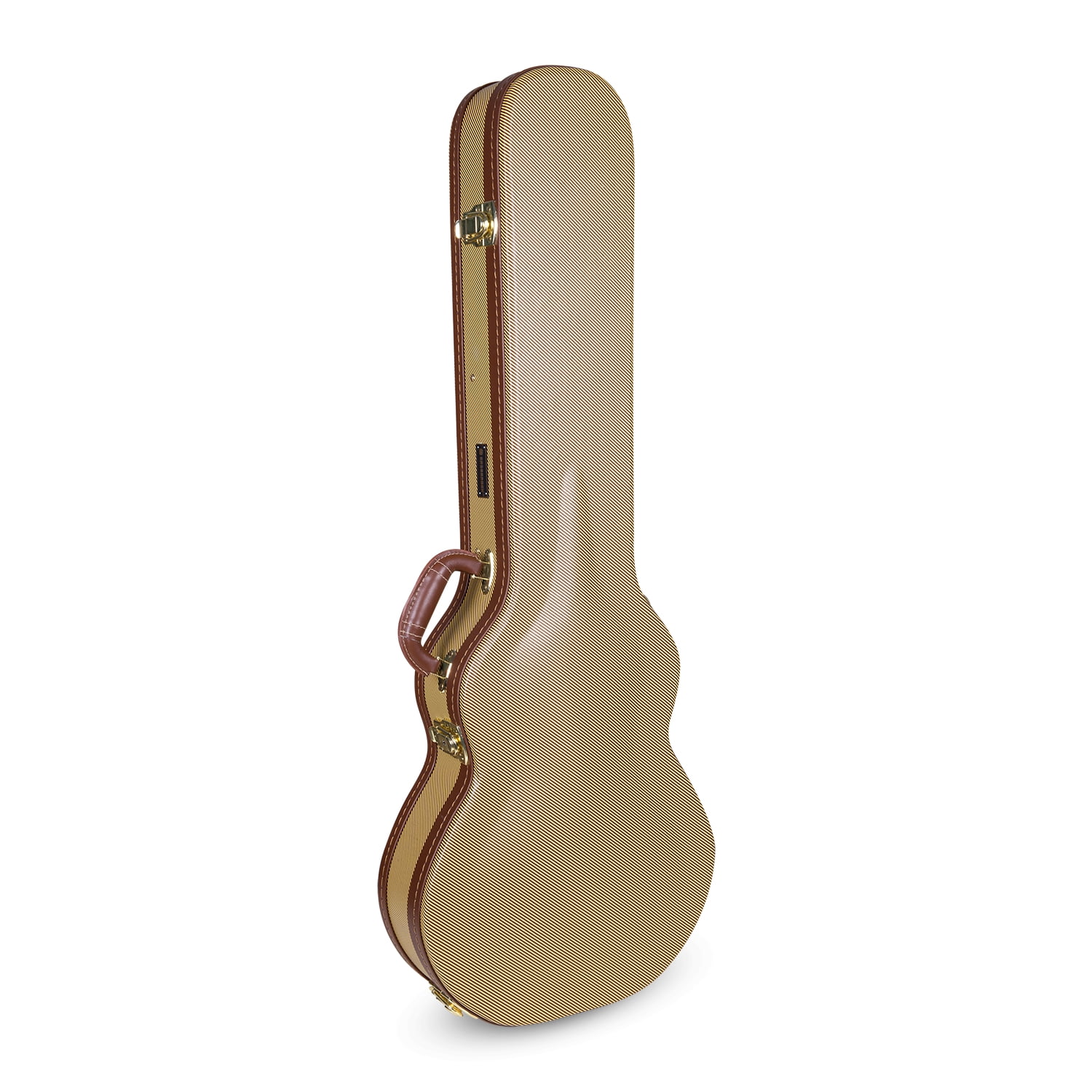 Crossrock Les Paul Electric Guitars Case with Semi-vintage Look Arched Hardshell, Vinyl Tweed