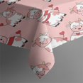 thumbnail image 3 of Pink Cow Sweater Pattern Rectangle Tablecloth 60"x84",Waterproof Polyester Rectangle Table Cloth, Wipeable Spillproof Polyester Tablecloth for Dining, Camping, Indoor and Outdoor, 3 of 5