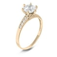 thumbnail image 3 of Ioka - 14K Solid Yellow Gold 1 Ct. Round Solitaire CZ Engagement Ring - Size 5.5, 3 of 7