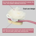 thumbnail image 3 of Shower Body Brush with Bristles and Loofah,Back Scrubber Bath Mesh Sponge with Curved 14" Long Non-Slip Handle Skin Exfoliating Massage Suitable for Men and Women (Pink), 3 of 7