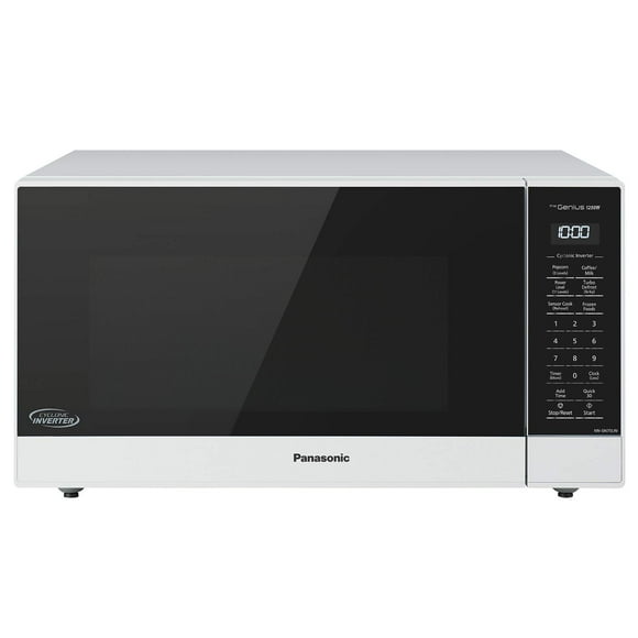 Panasonic NN-SN75LW 1.6 cu.ft Cyclonic Inverter Countertop Microwave Oven 1250Watt Power with Genius Sensor Cooking, cft, White