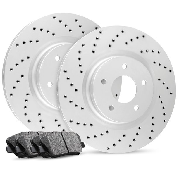 R1 Concepts Front Brakes and Rotors Kit Front Brake Pads Brake Rotors