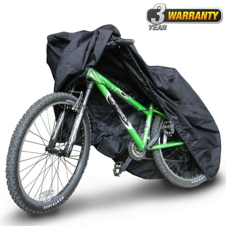 Large Black Outdoor Firehouse - Waterproof Outdoor Bicycle Cover, UV Resistant (Black), Large Adult Size