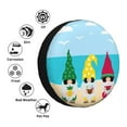 thumbnail image 4 of Yiaed Gnomes On The Beach Print Tire Wheel Cover, Waterproof Spare Tire Cover Fit for Jeep, Truck,Trailer, RV, SUV, Camper and Most Vehicle-16 inch, 4 of 6