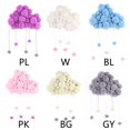 thumbnail image 3 of Dulce bola de terciopelo de peluche colgante de pared nube Pom borla cuna colgante decoración, blanco Feliz Sencillez, 3 of 5