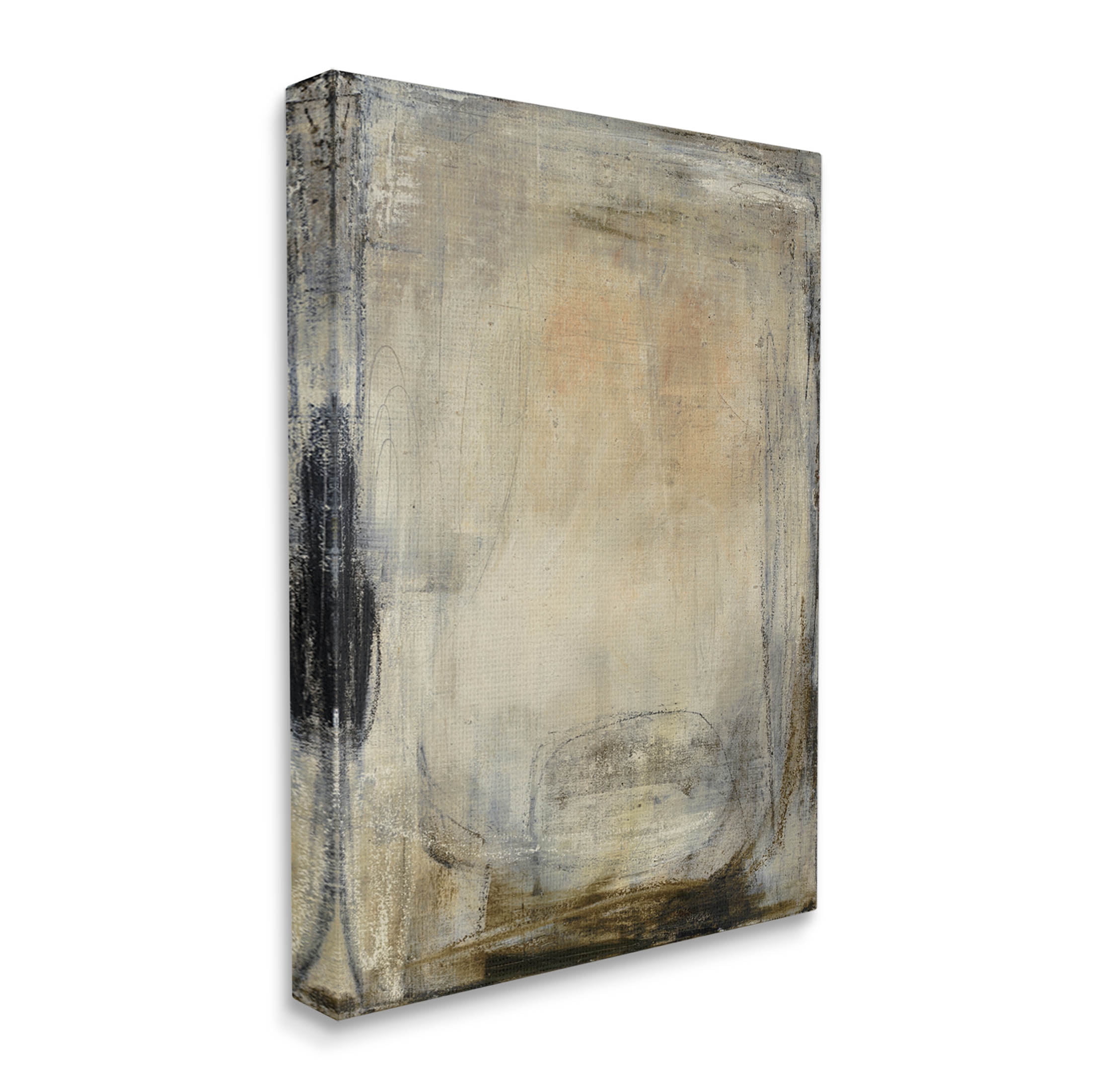 Stupell Industries Beige Abstract Scribble Composition Painting Gallery Wrapped Canvas Print Wall Art, Design by Kippi Leonard