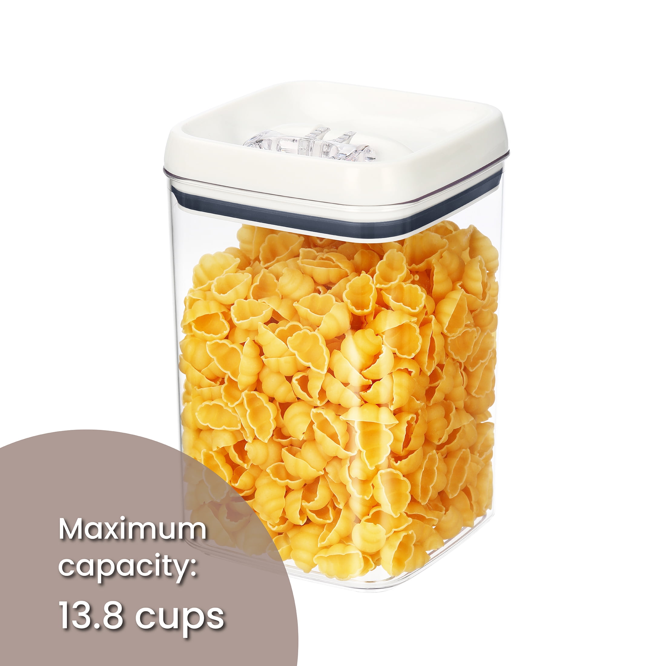 (2 pack) Better Homes & Gardens 13.8 Cup Flip-Tite Square Food Storage Container, BPA-Free