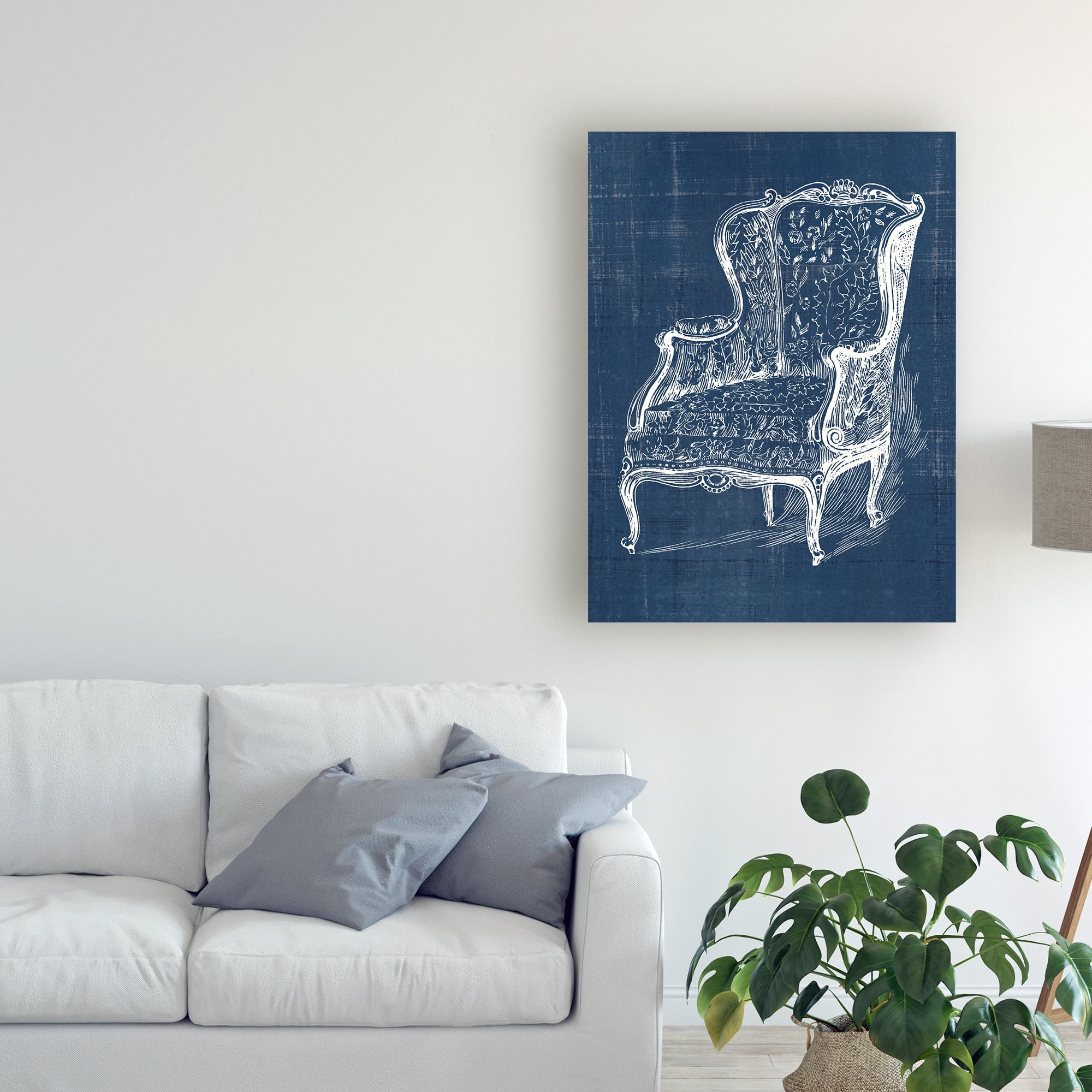 Trademark Fine Art 'Antique Chair Blueprint III' Canvas Art by Vision Studio