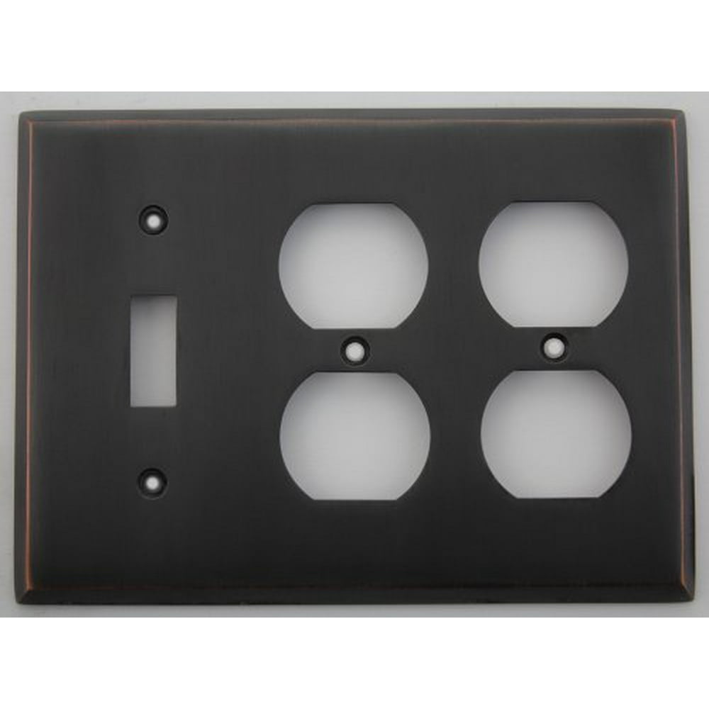 Classic Accents Oil Rubbed Bronze 3 Gang Wall Plate 1 Toggle Light