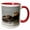Red/White, variant on 3drose, Sea Otters, Mother with Pup, 11oz Two-tone Red Mug