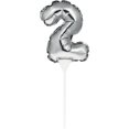 thumbnail image 1 of Silver 9" Number 2 Cake Topper, 1 of 1