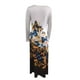 thumbnail image 4 of Vestido Largo Con Bolsillo de Manga Larga Con Cuello en O Y Estampado Informal de Talla Grande Para Mujer Odeerbi ODB116345, 4 of 5