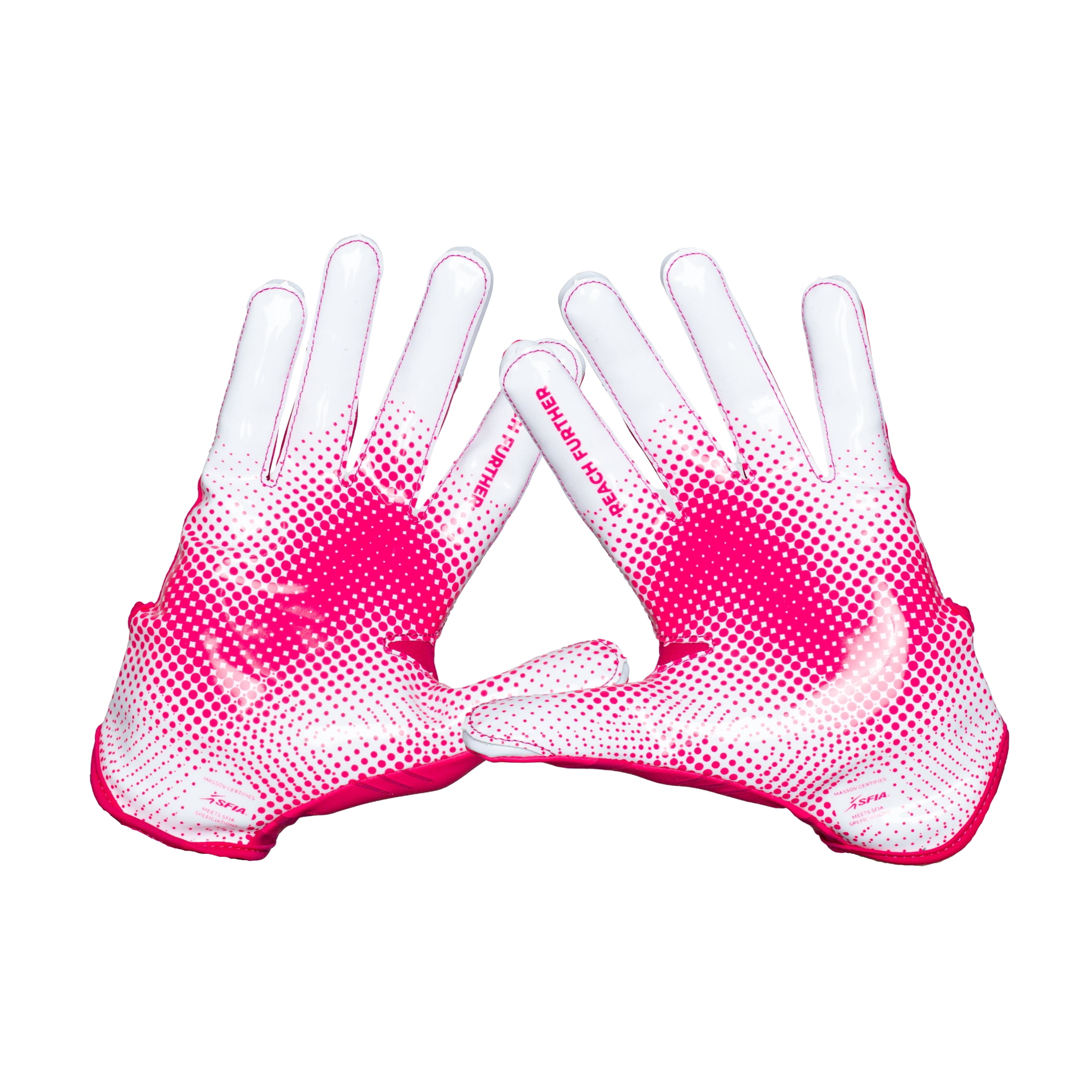 Massov VPRO3 Mens Adult Football Glove, Receiver Glove, Pink, Large