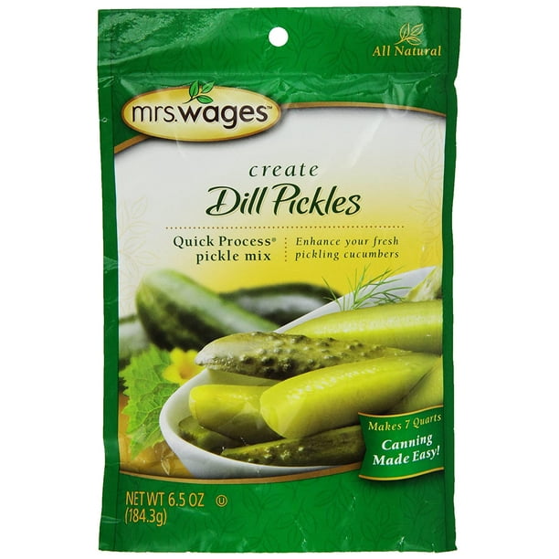 Mrs. Wages Quick Process Dill Pickle Mix 6.5 Oz, 6 Packages
