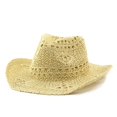 thumbnail image 2 of Ladies Hand‑Knitted Hollow‑Out Sun Hat Western‑Style Wide Brim Fisherman Hat for Travel Seaside Holiday, 2 of 3