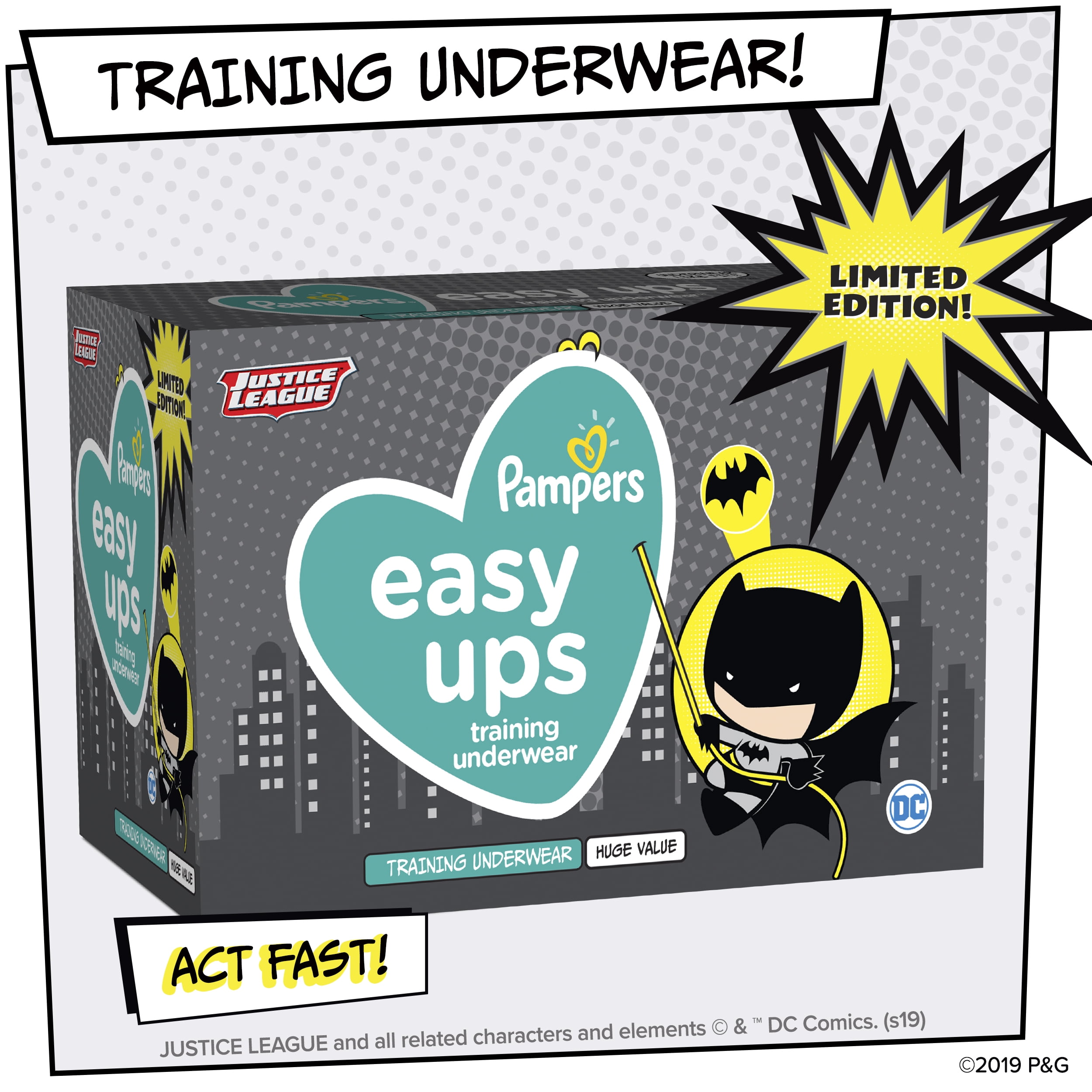 Pampers Easy Ups Training Underwear Boys, Size 4T-5T, 74 Ct