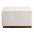 thumbnail image 3 of Tilden Large 28" Square Boucle Upholstered Ottoman in Cloud Walnut, 3 of 9