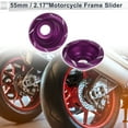 thumbnail image 2 of 12mm Motorcycle Slider Frame Aluminum Alloy Wheel Fairing Protection Crash Pad Protector Guard 55mm 23mm Purple 2 Pcs, 2 of 7